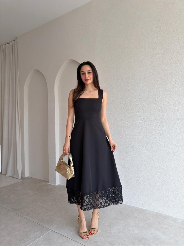 BRİTTA Midi Elbise 9545 - Siyah - Mooi Butik