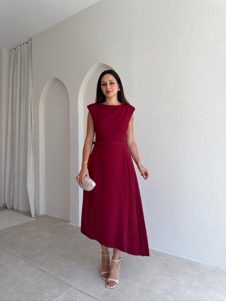 BRODY Midi Elbise 4203 - Bordo - Mooi Butik