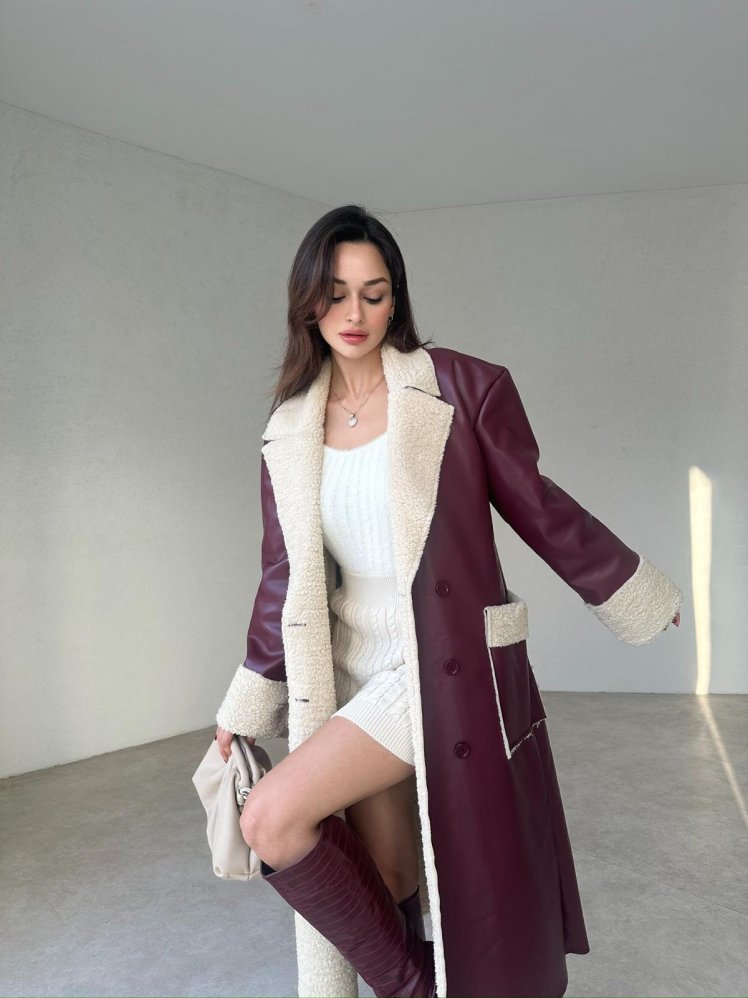 Büyük Cepli HAMLEYS Kaban 9403 - Bordo - Mooi Butik