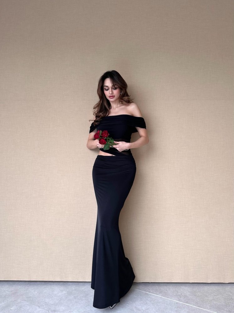 CARABELLA Maxi Elbise 9248 - Siyah - Mooi Butik