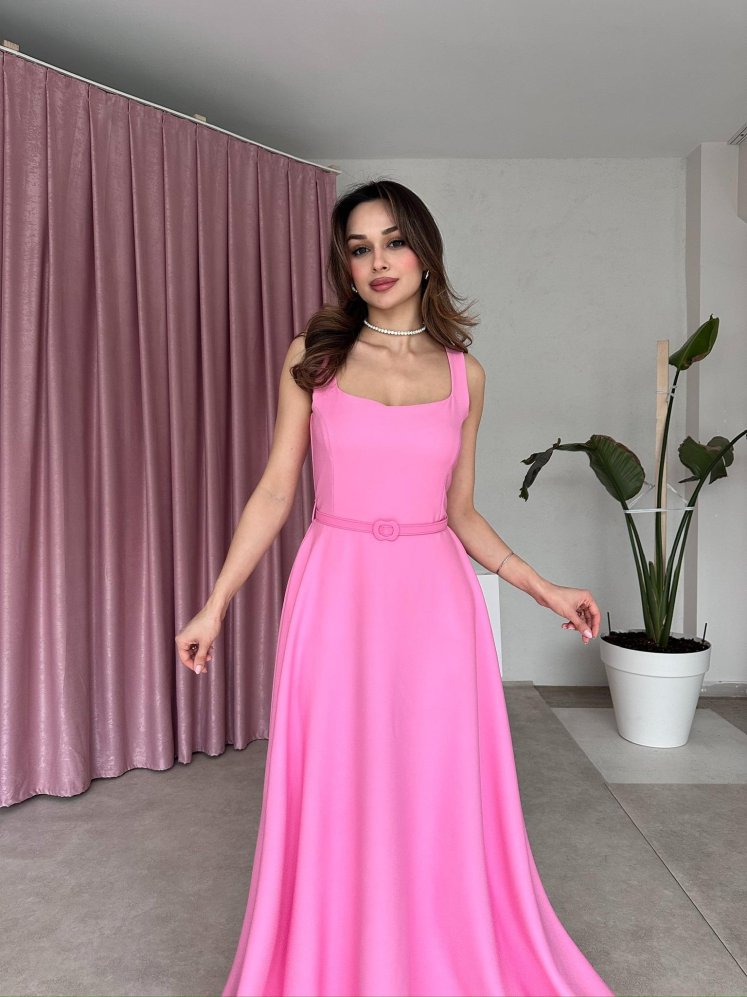 CASPİA Maxi Elbise 3428 - Pembe - Mooi Butik