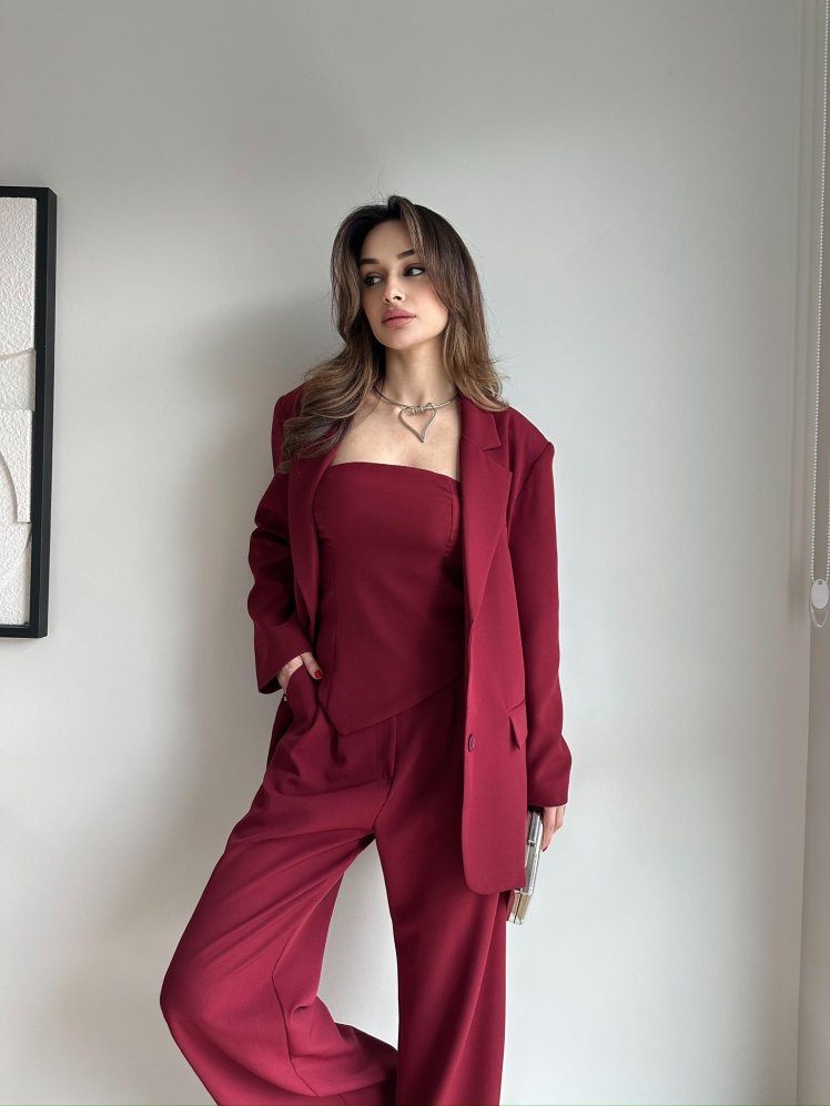 CEREMONY Takım 2401 - Bordo - Mooi Butik