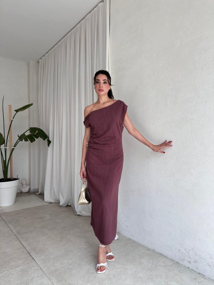 CHOOSE Elbise 8016- Gül Kurusu - Mooi Butik