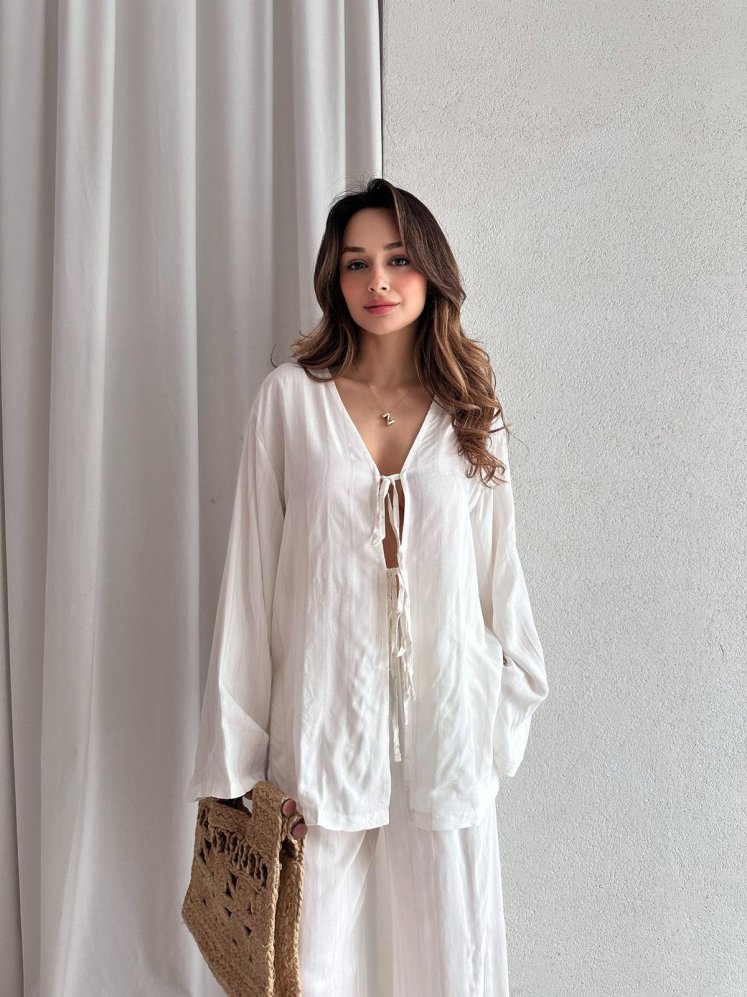 Çizgili VİBER Takım 9201 - Beyaz - Mooi Butik