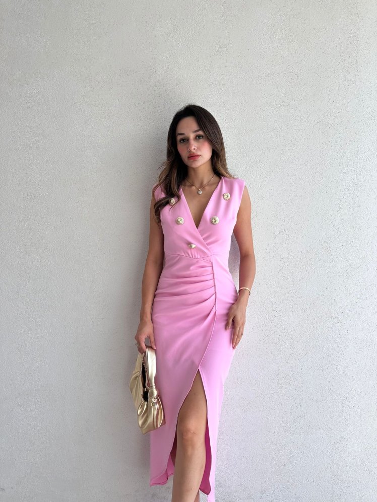 COMET Maxi Elbise 8750 - Pembe - Mooi Butik