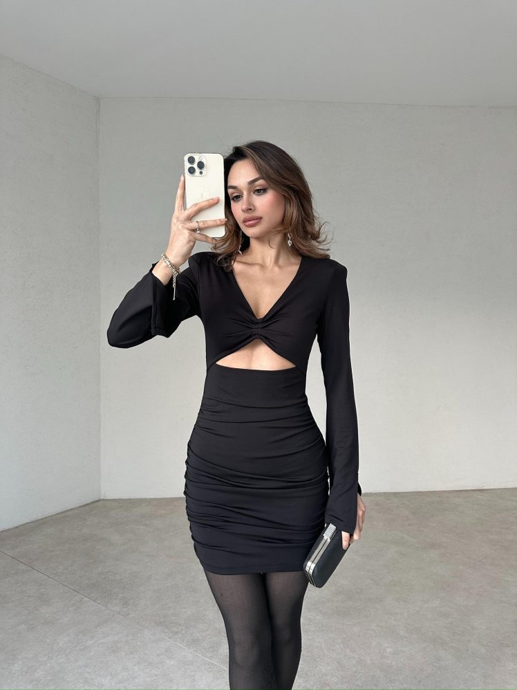 CORBUS Mini Elbise 8900 - Siyah - Mooi Butik