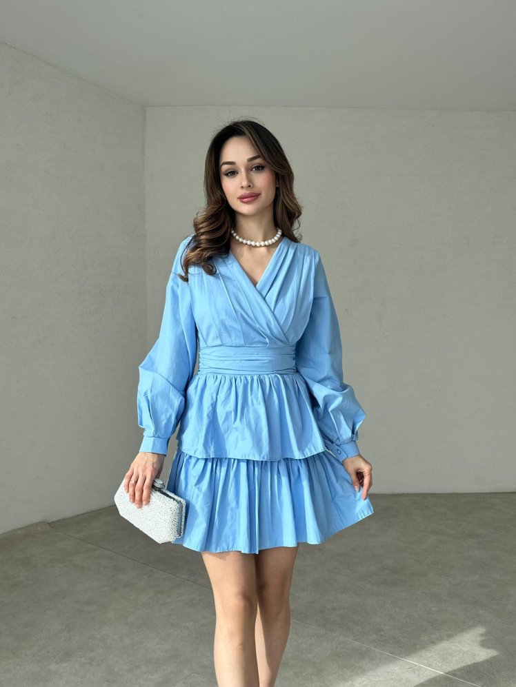 COWPER Mini Elbise 2563 - Mavi - Mooi Butik