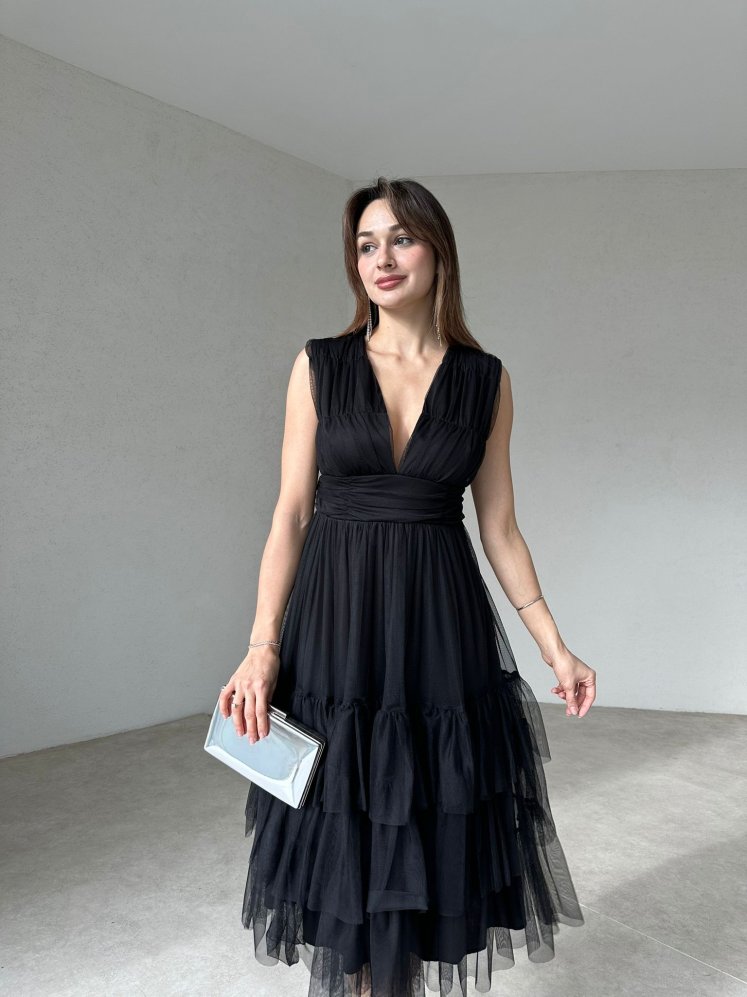 COZA Midi Elbise 5141 - Siyah - Mooi Butik