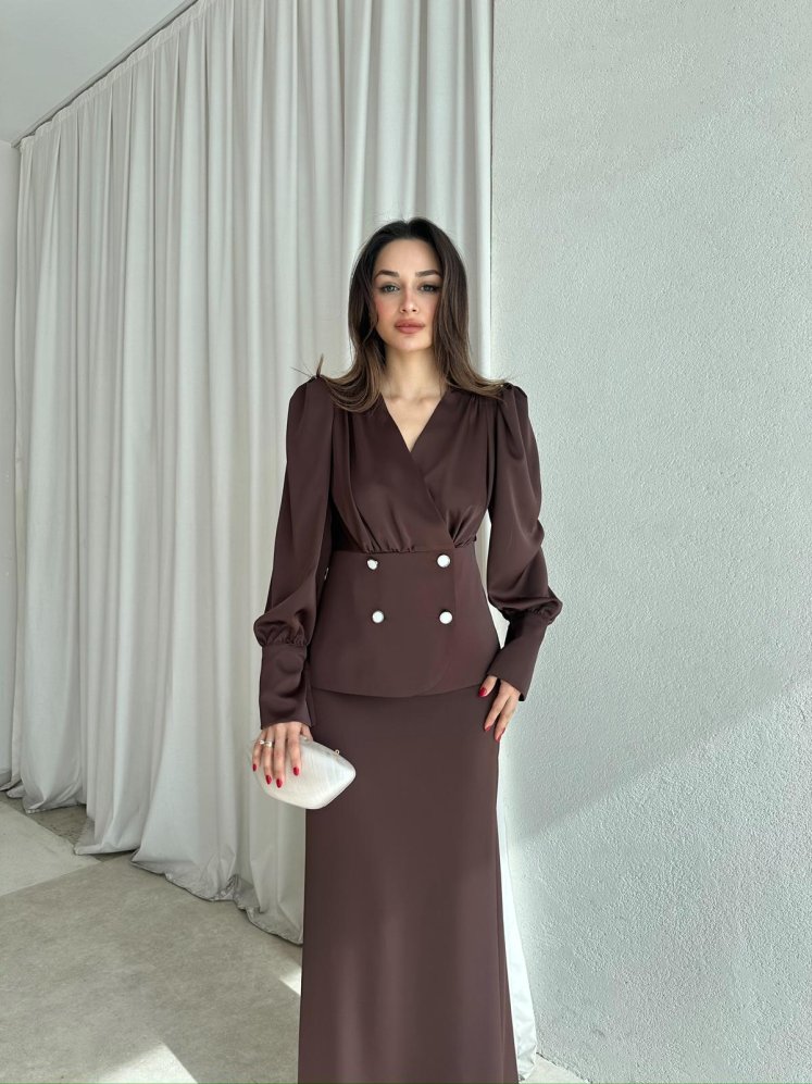 CRESPO Takım 8753 - Acı Kahve - Mooi Butik