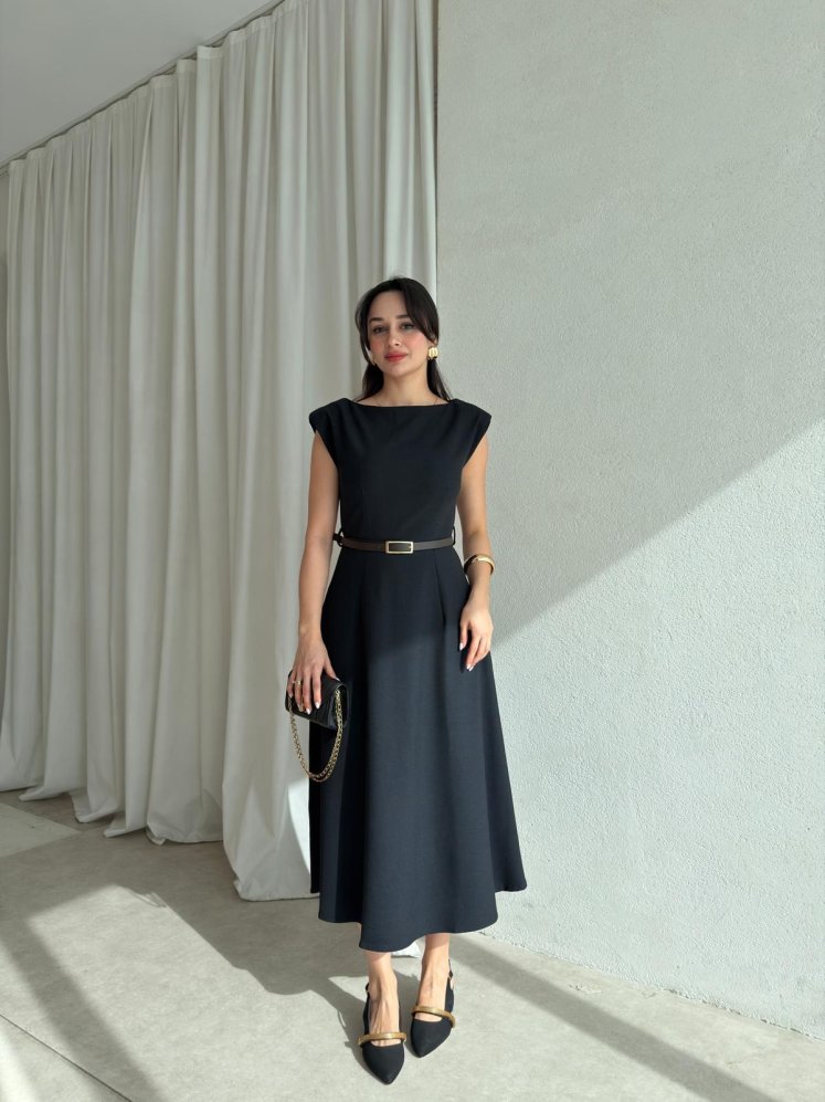 DACRON Elbise 2589 - Lacivert - Mooi Butik