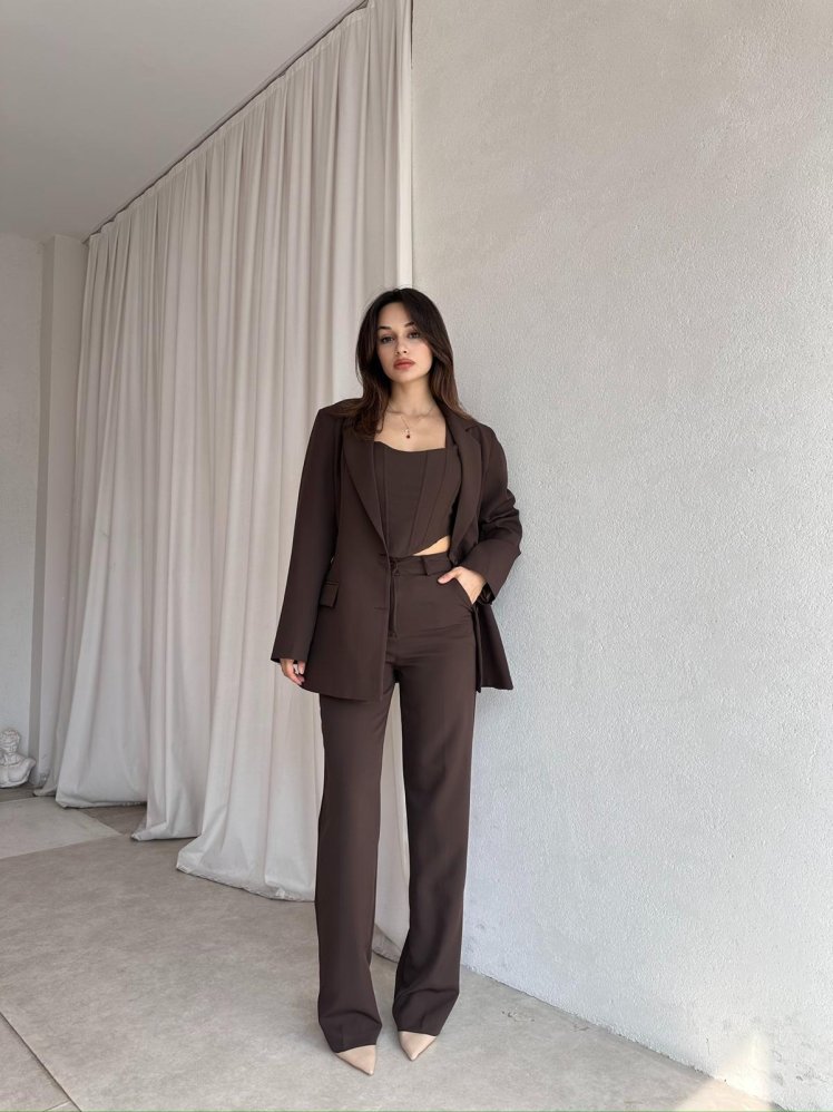 DAKOTA Takım 8381 - Acı Kahve - Mooi Butik