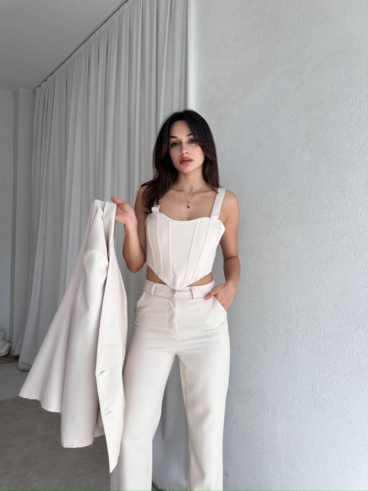 DAKOTA Takım 8381 - Krem - Mooi Butik