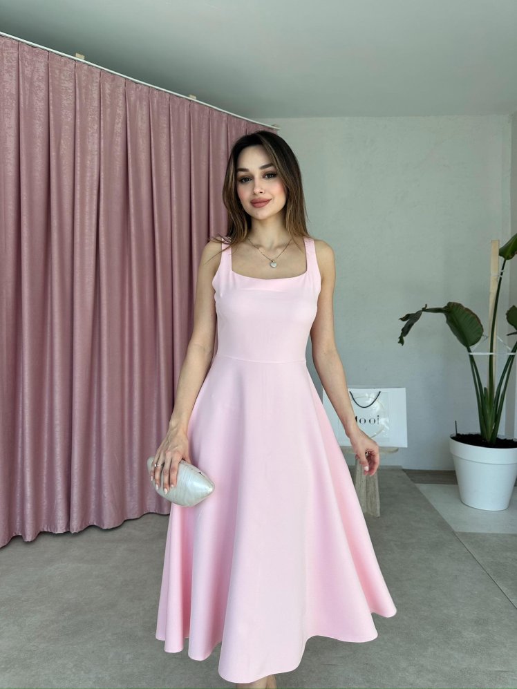 DANDELİON Midi Elbise 5320 - Pembe - Mooi Butik