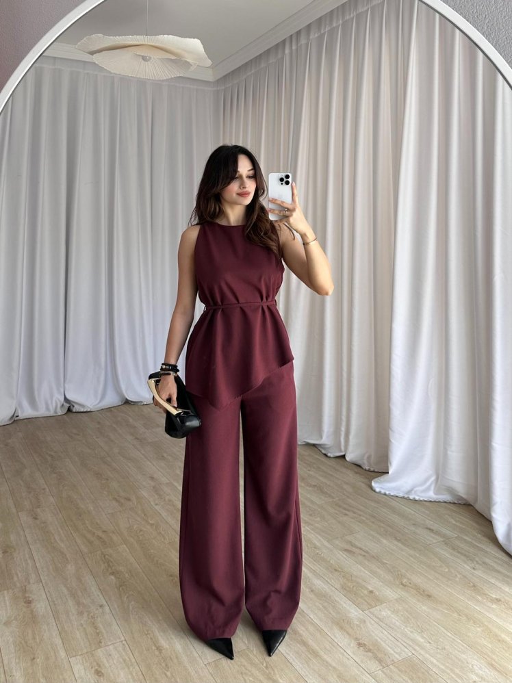 DARCİE Takım 6545 - Bordo - Mooi Butik