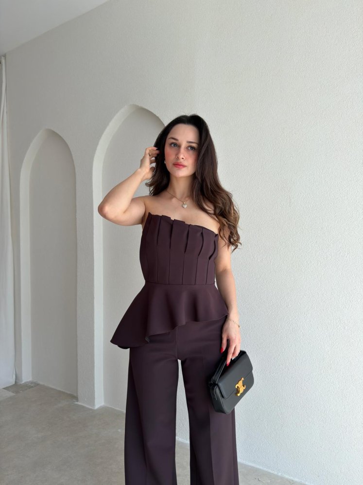 DARK Takım 9077 - Acı Kahve - Mooi Butik