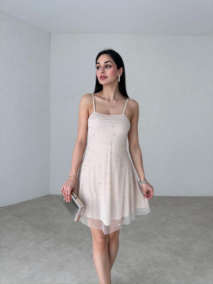 DAWN Mini Elbise 2070 - Krem - Mooi Butik