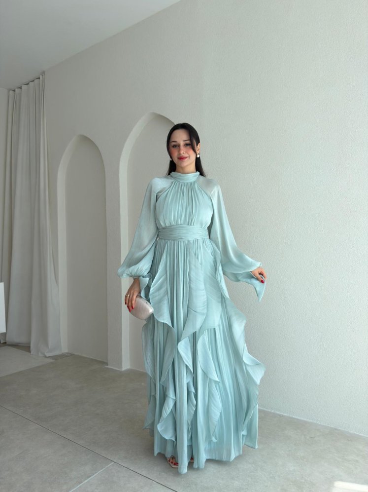 DELENA Elbise 8566 - Mint - Mooi Butik