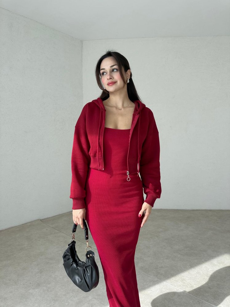 DİEGO Takım 4538 - Bordo - Mooi Butik