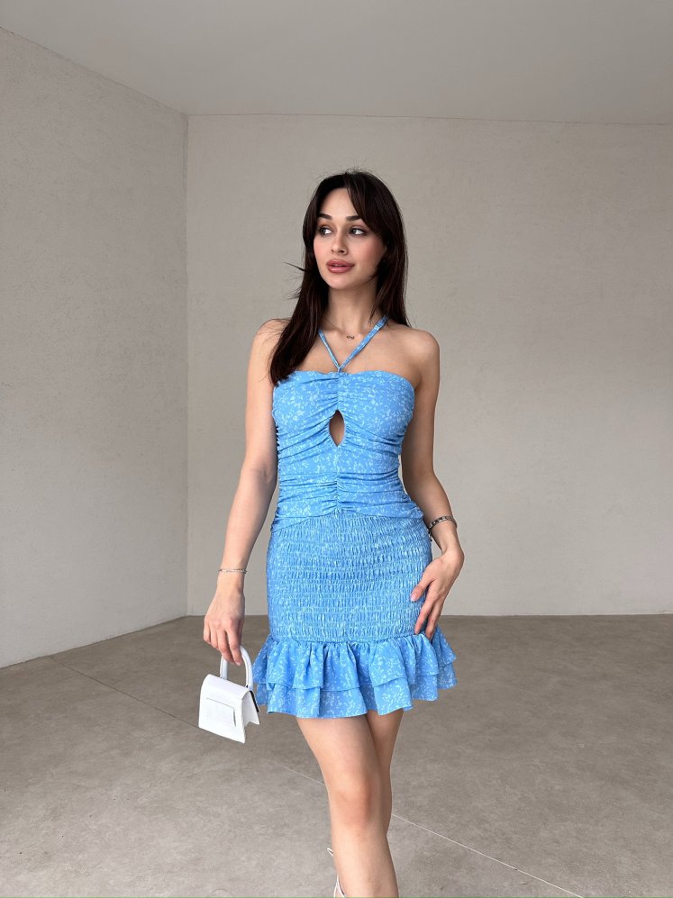 DOUGLAS Mini Elbise 3456 - Mavi - Mooi Butik