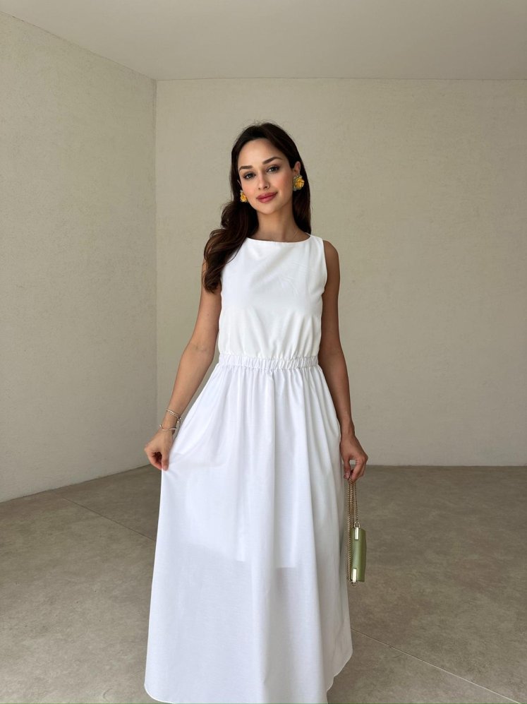 DRACO Maxi Elbise 2166 - Beyaz - Mooi Butik