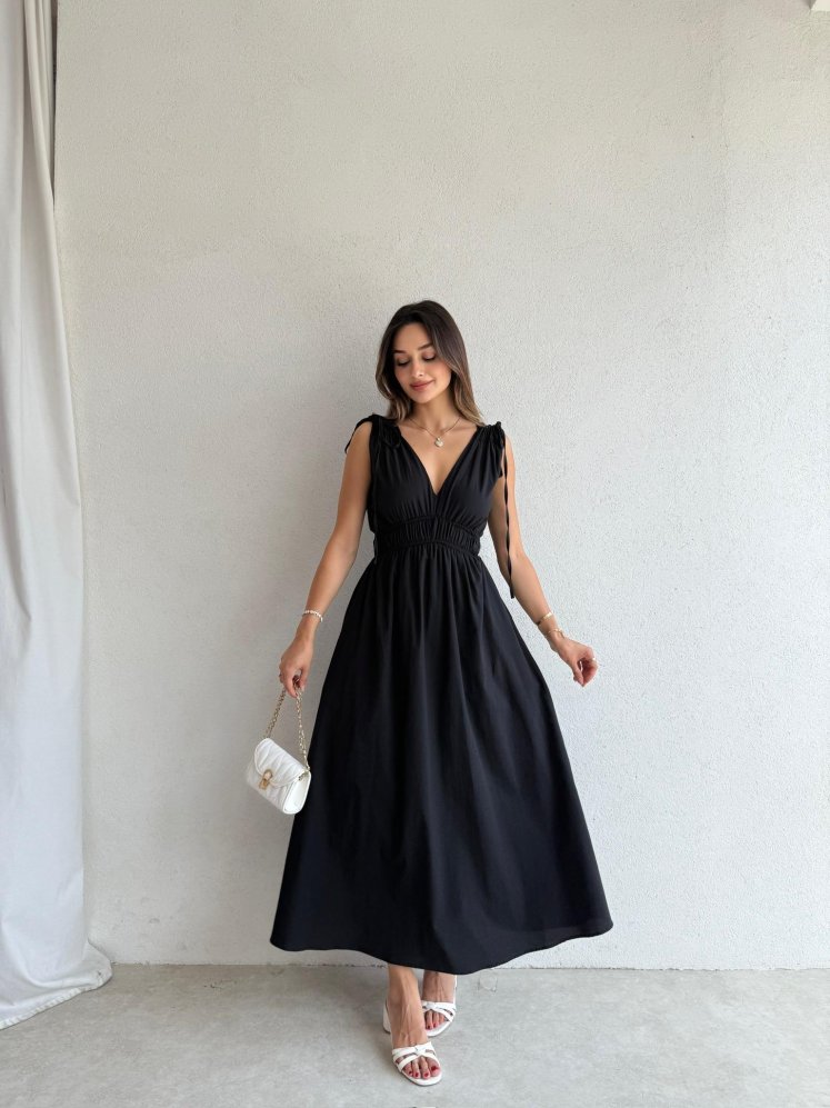 DUFFY Maxi Elbise 3223 - Siyah - Mooi Butik