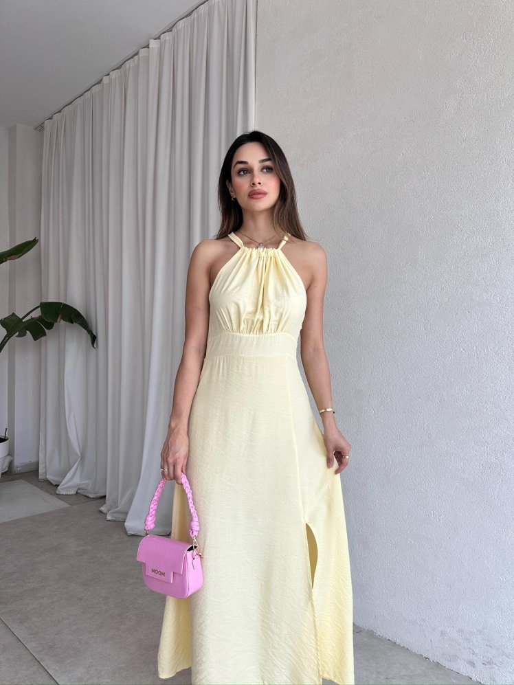 EDMUND Maxi Elbise 5778 - Sarı - Mooi Butik