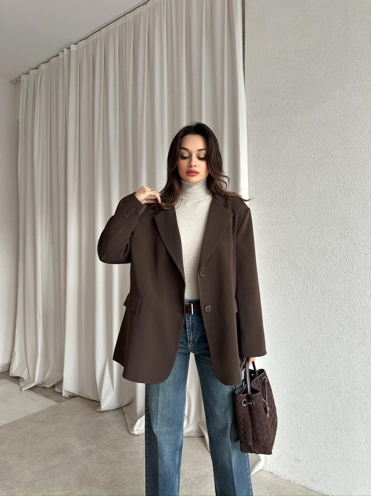 ELLA Ceket 6730 - Acı Kahve - Mooi Butik