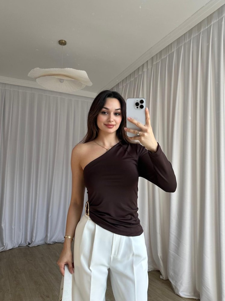 ELSA Bluz 8436 - Acı Kahve - Mooi Butik