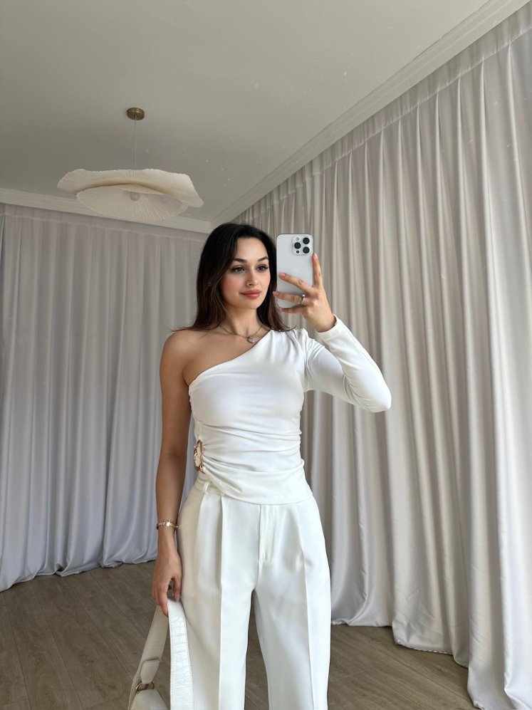  ELSA Bluz 8436 - Beyaz - Mooi Butik