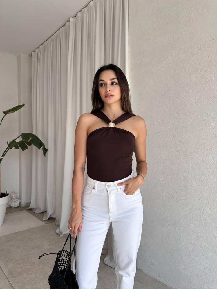 ENJOY Bluz 8139 - Acı Kahve - Mooi