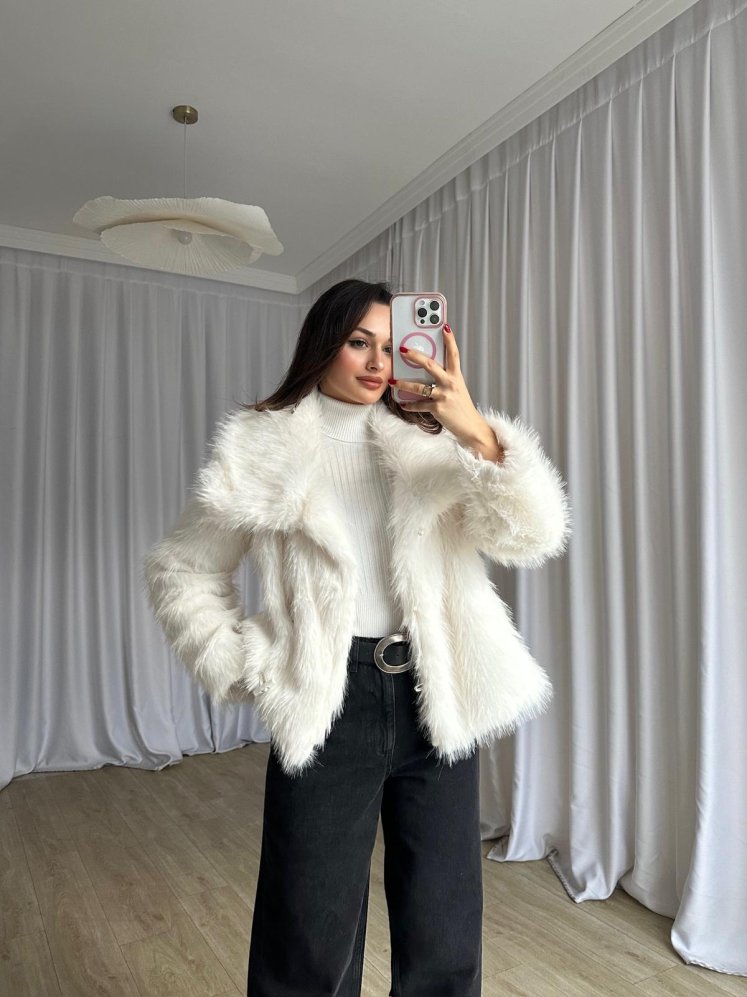 EROS Kürk 8735 - Beyaz - Mooi Butik