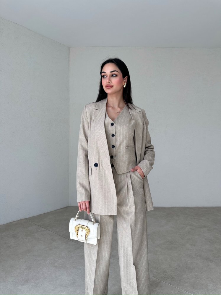 ERVİN Takım 7493 - Krem - Mooi Butik