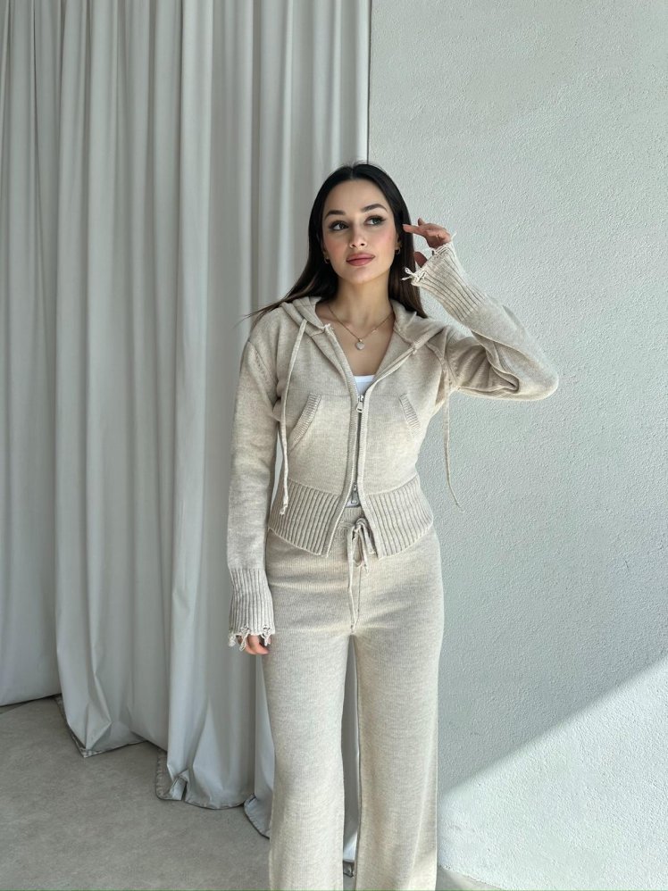 ESCAPE Triko Takım 8606 - Krem - Mooi Butik