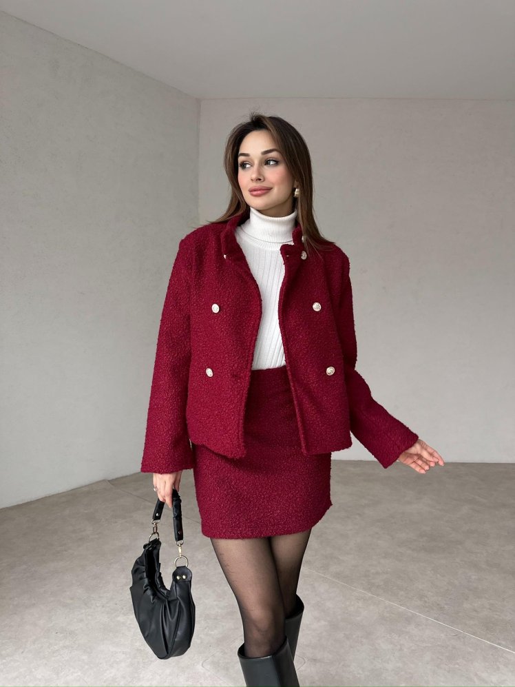 EVELİNE Takım 1177 - Bordo - Mooi Butik