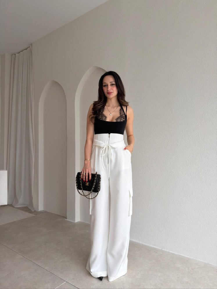 EVERTON Özel Tasarım Pantolon 9001 - Beyaz - Mooi Butik