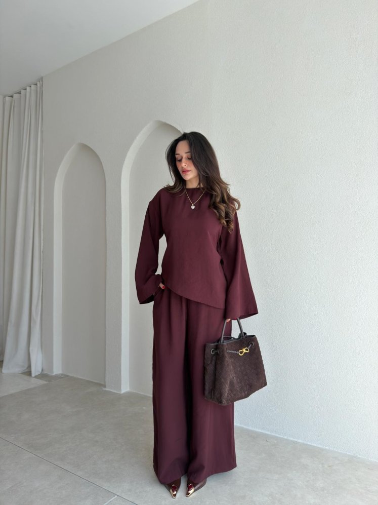 FANCY Takım 9048 - Bordo - Mooi Butik