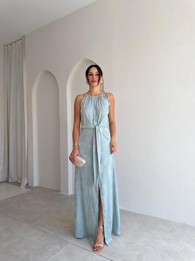 FEİNE Maxi Elbise 7420 - Mint - Mooi Butik