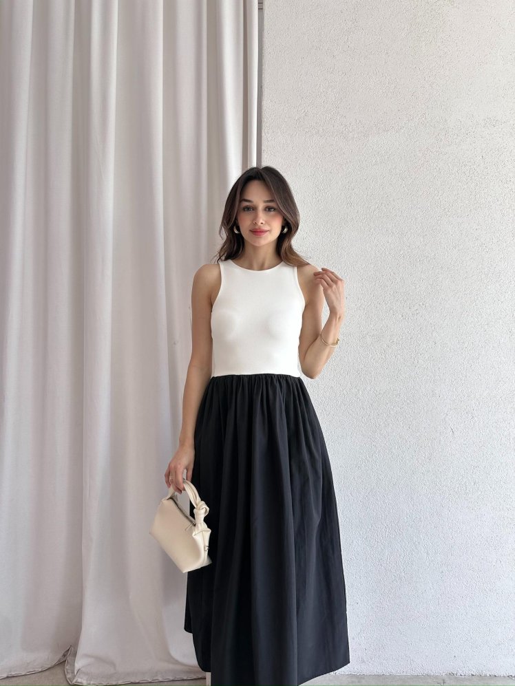 FELİCİA Midi Elbise 5474 - Siyah - Mooi Butik