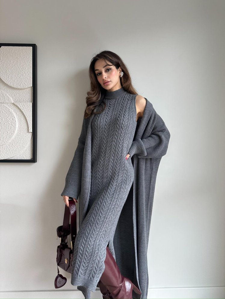 FİONA Takım 6789 - Gri - Mooi Butik