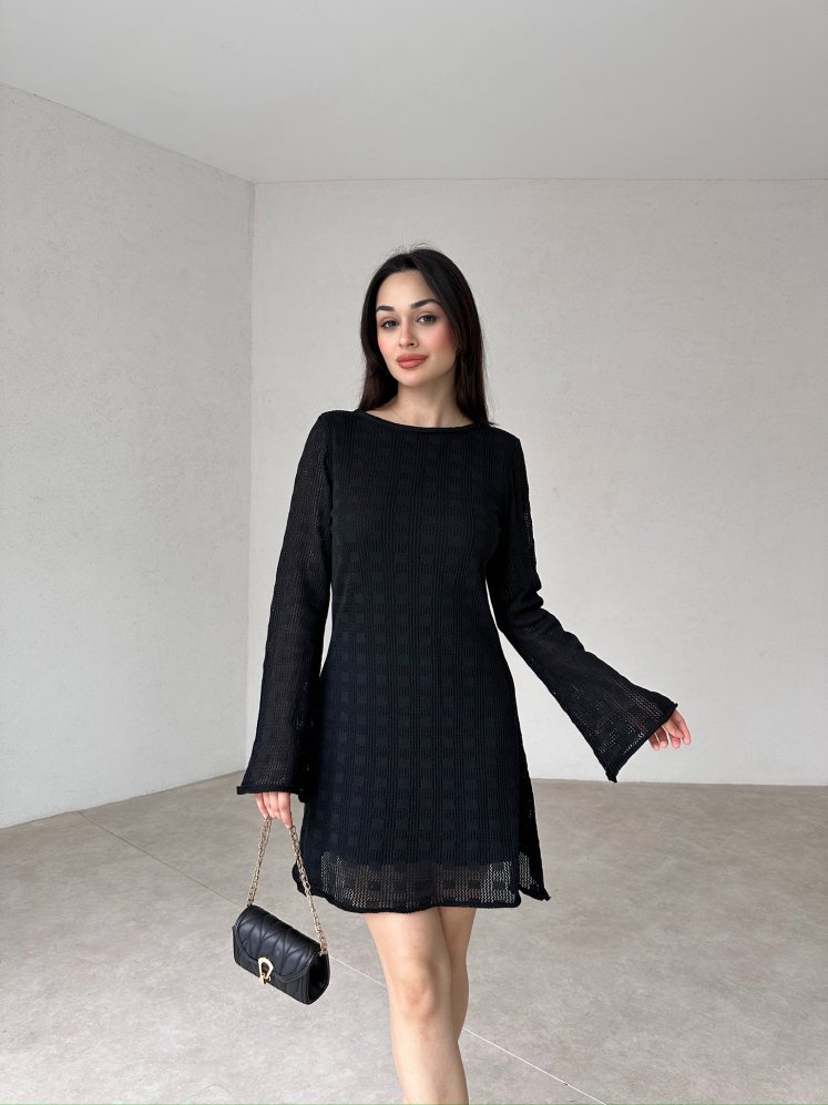 FLORENCE Mini Elbise 9877 - Siyah - Mooi Butik