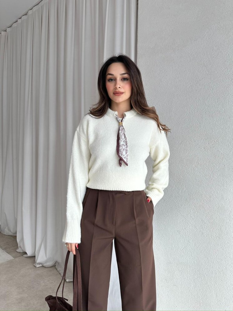 FORCE Kazak 8669 - Beyaz - Mooi Butik