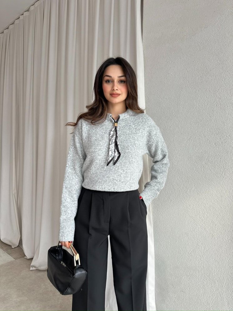 FORCE Kazak 8669 - Gri - Mooi Butik