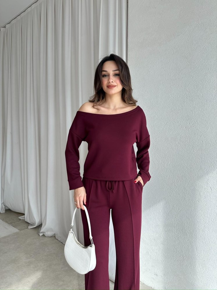  FOREST Takım 8671 - Bordo - Mooi Butik