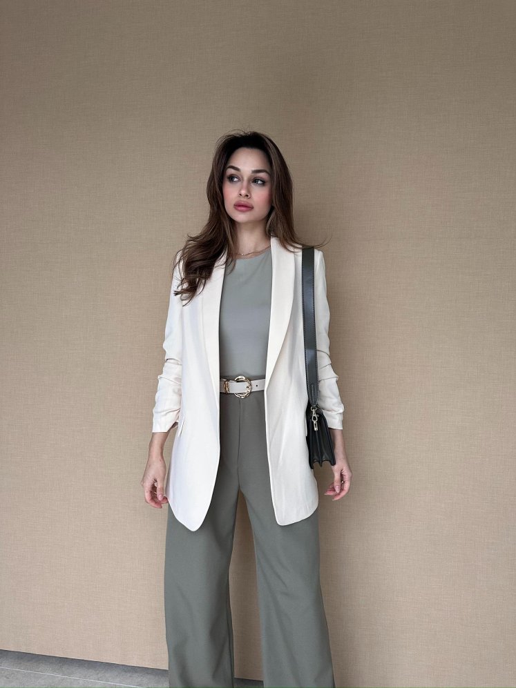 FORTUNA Ceket 3025 - Krem - Mooi Butik