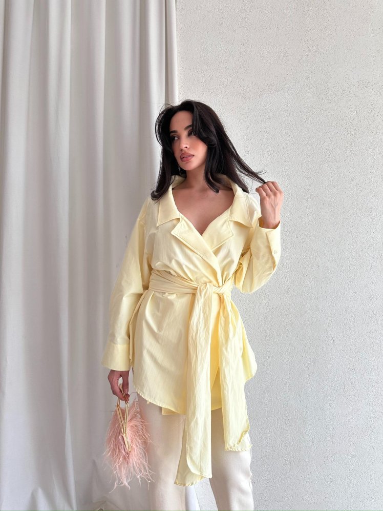 FRESSA Gömlek 2246 - Sarı - Mooi Butik