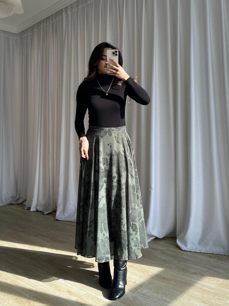 GAİA Etek 1056 - Haki - Mooi Butik