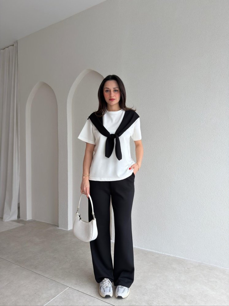  GALİA Bağlama Detaylı Takım 9277 - Siyah - Mooi Butik