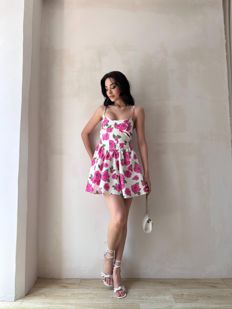 GARDEN Elbise 8559 - Pembe - Mooi Butik