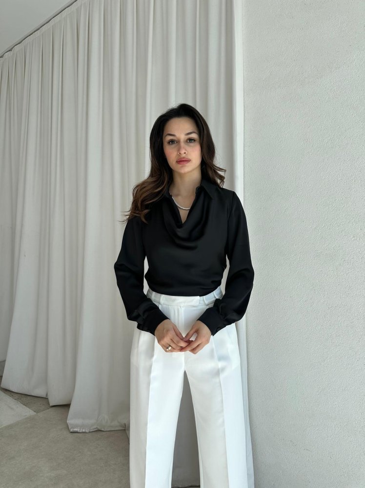 GİNGER Bluz 0685 - Siyah - Mooi Butik