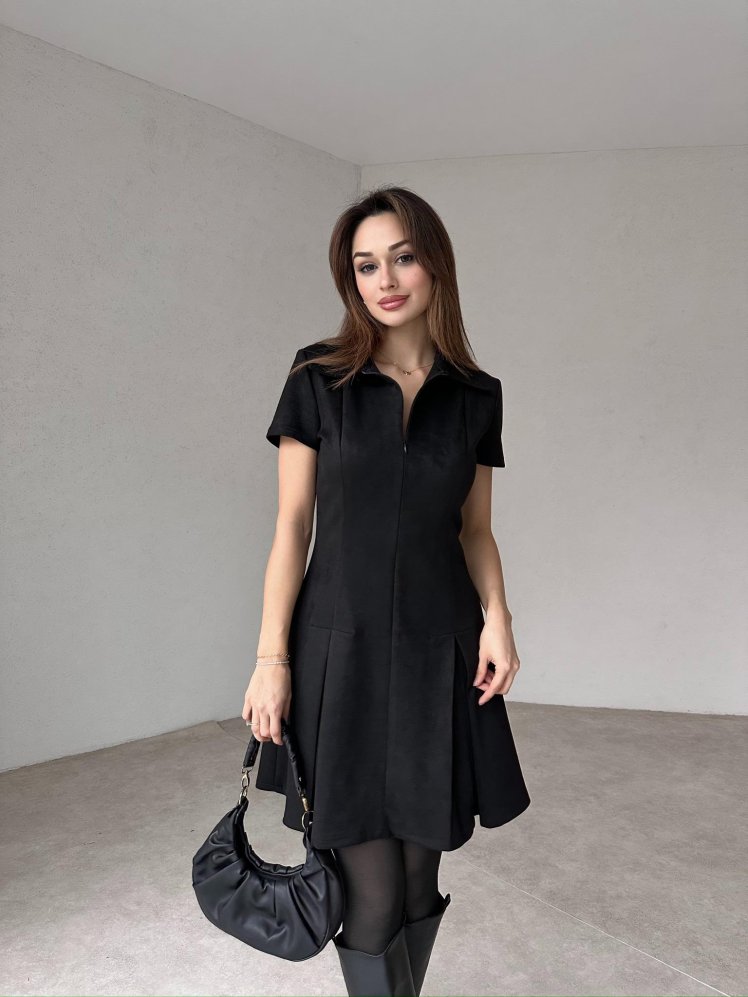 GLORY Mini Elbise 1347 - Siyah - Mooi Butik